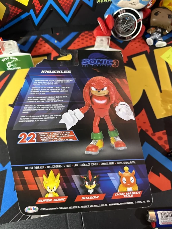 Jakks Pacific Wave 2 Sonic The Hedgehog 3 Movie KNUCKLES 5" Figure NEW 2024 - Image 4