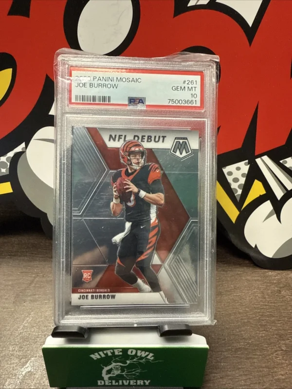 2020 Mosaic #261 Joe Burrow RC PSA 10