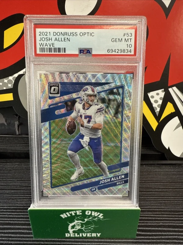 2021 Donruss Optic Wave Josh Allen PSA 10 #53 Buffalo Bills POP 25