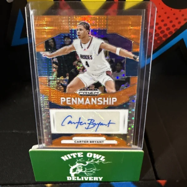 24 Prizm Draft Picks Penmanship Auto Orange Pulsar #P-CBY Carter Bryant 28/49