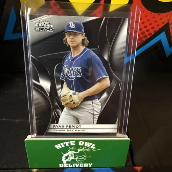 2025 Topps Chrome Black Ryan Pepiot #143 Tampa Bay Rays
