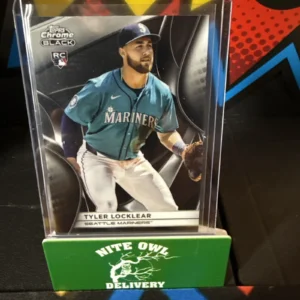 Baseball card of Seattle Mariners player.