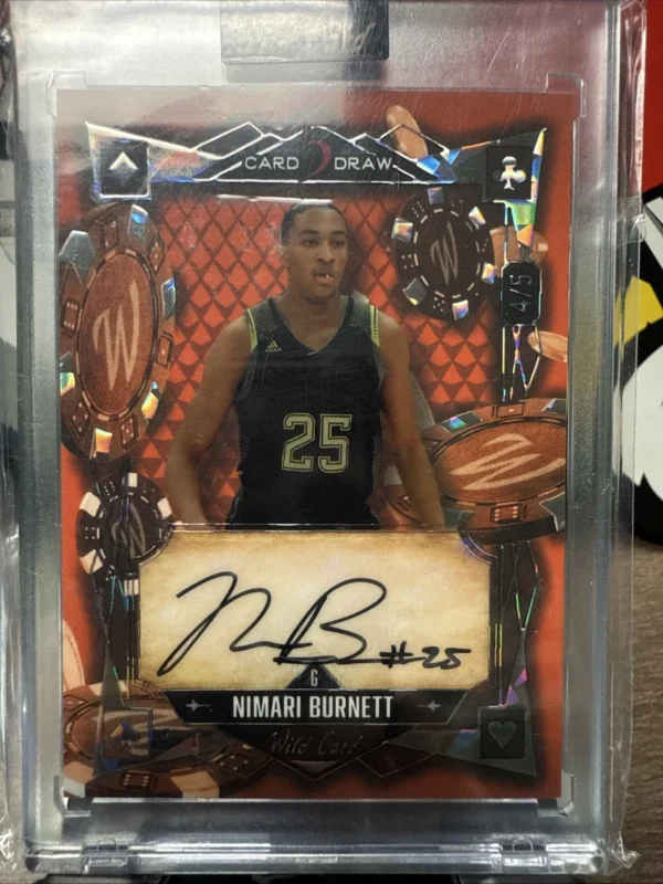 Nimari Burnett Auto Wild card 5 Card Draw Numbered 4/5