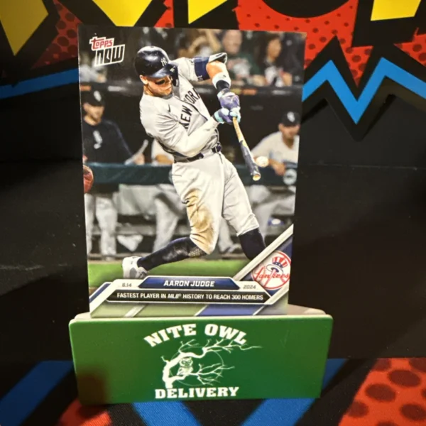 Aaron Judge 2024 Topps Now 8.14 2024 Fastest to 300 HR Beautiful Mint Card
