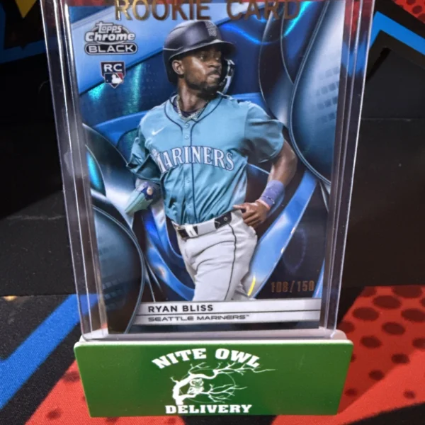 2025 Topps Chrome Black #33 Ryan Bliss Blue Refractor RC /150