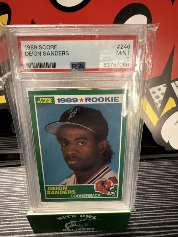 1989 Score Football #246 Deion Sanders (RC) - PSA 9