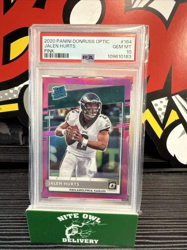 2020 Jalen Hurts Donruss Optic Pink Holo Rated Rookie Card RC PSA 10 GEM