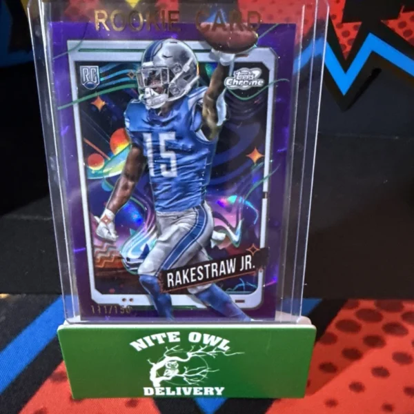 2024 Topps Cosmic Chrome Ennis Rakestraw Jr. RC Purple Nebula Refractor #/150