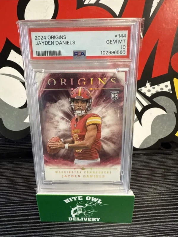 2024 Panini Origins Jayden Daniels RC Rookie #144 PSA 10 GEM MINT Commanders ROY